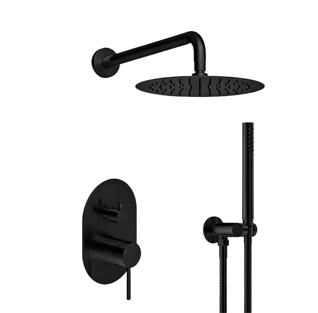 Matte Black Concealed Shower Set