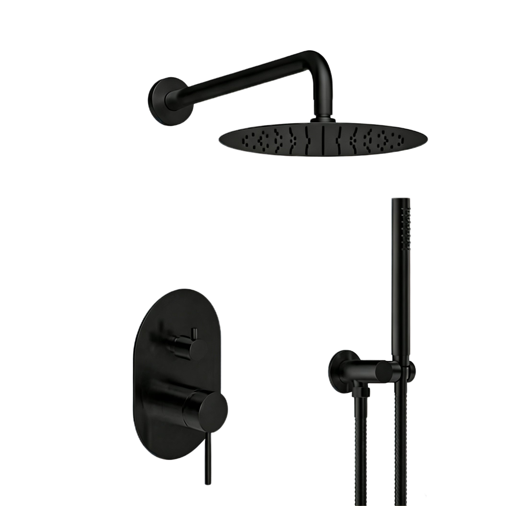 Matte Black Concealed Shower Set