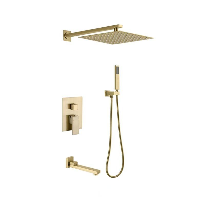 Luxury Matte Black Concealed Bathroom Shower System, Hot & Cold Mixer
