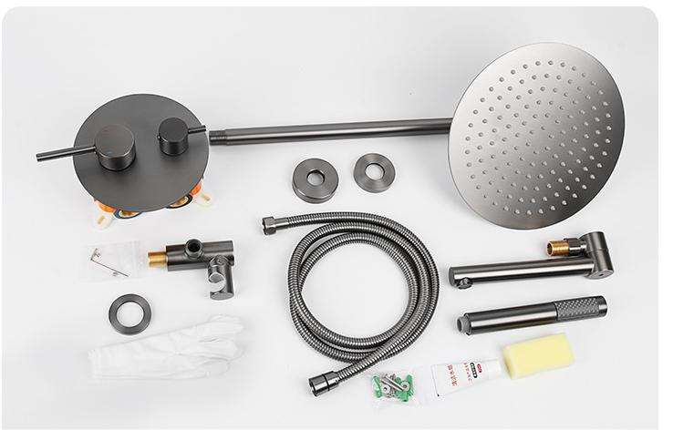 Matte Black Concealed Shower Set