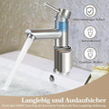 Single Handle Bathroom Basin Faucet – Hot & Cold Mixer Tap | High Pressure Stainless Steel Faucet for Sink & Kitchen