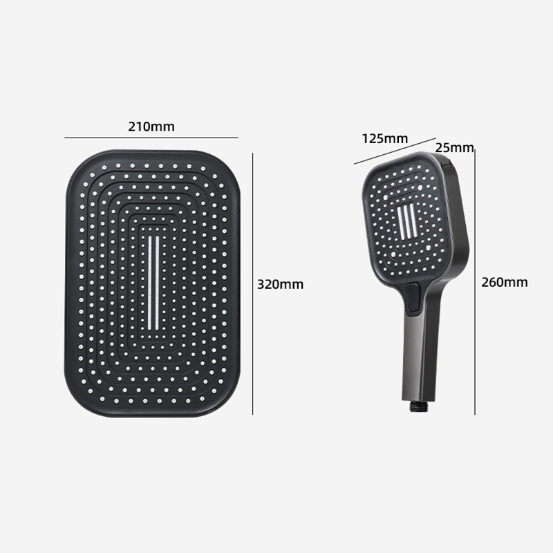 Commercial‑Grade ABS Plastic Handheld Shower Head, 3 Function Filter Rain Spray Hand Held Shower Head